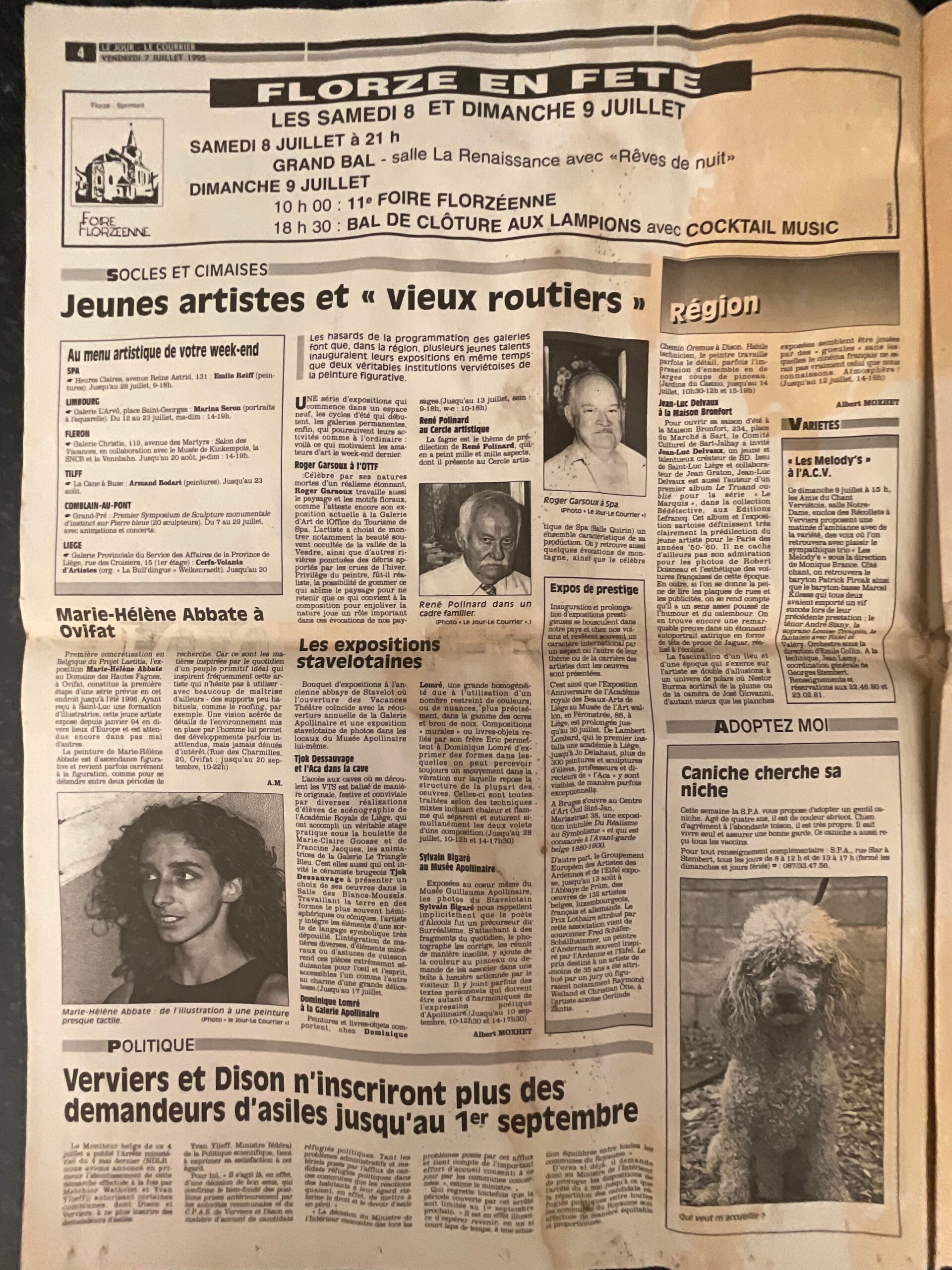 Journal Le Jour 7 juillet 1995